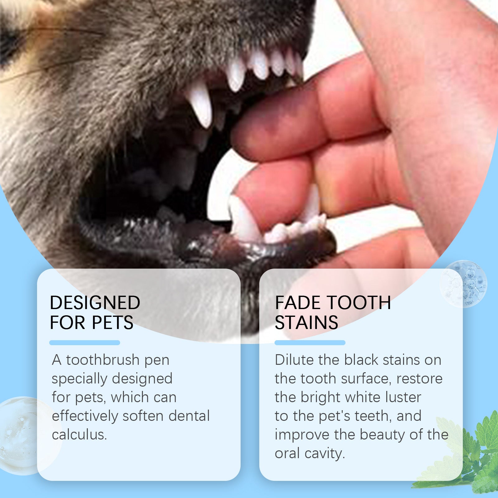 Yegbong Pet Tooth Cleaning Care Brush Oral Teeth Cleaning Tartar Clean And Fresh Care