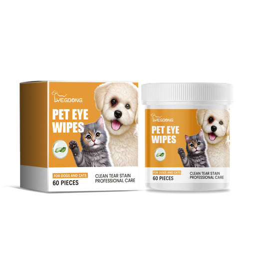 Yegbong Eye Wipes for Cats and Dogs, Dogs to Tear Stains Cat Pet Eye Cleaning Wet Wipes for Eyes