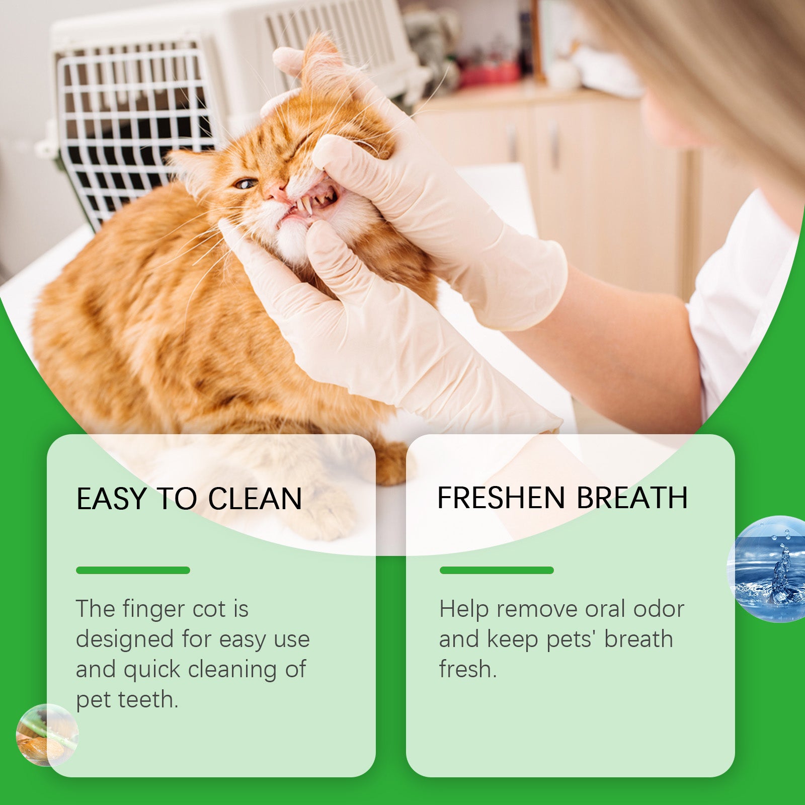 Yegbong Dog And Cat Tooth Wipes, Pet Dog Mild Tooth Cleaning Tartar Stains Fresh Breath Wipes