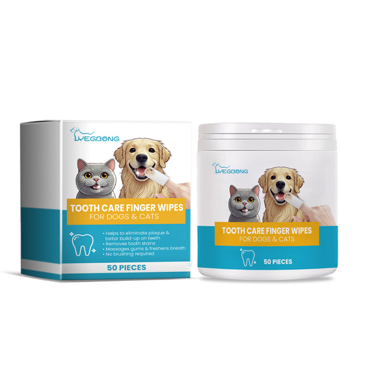 Yegbong Cat And Dog Tooth Wipes, Pet Tooth Cleaning Tartar Clean Repair Fresh Care Fingercover