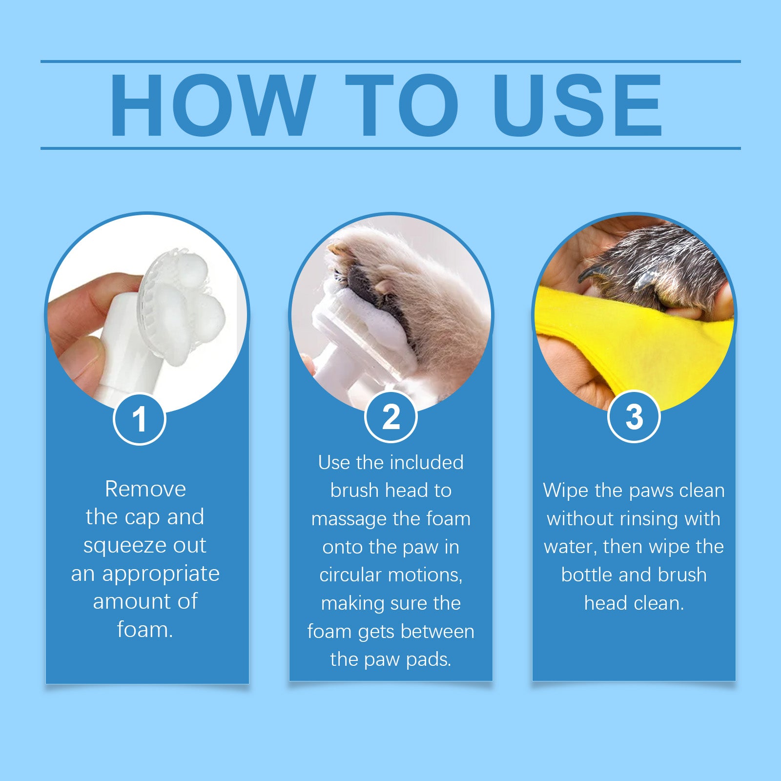Yegbong Pet Paw Foam Cleaner Dog And Cat Foot Wash Soles And Pads Care Cleaner
