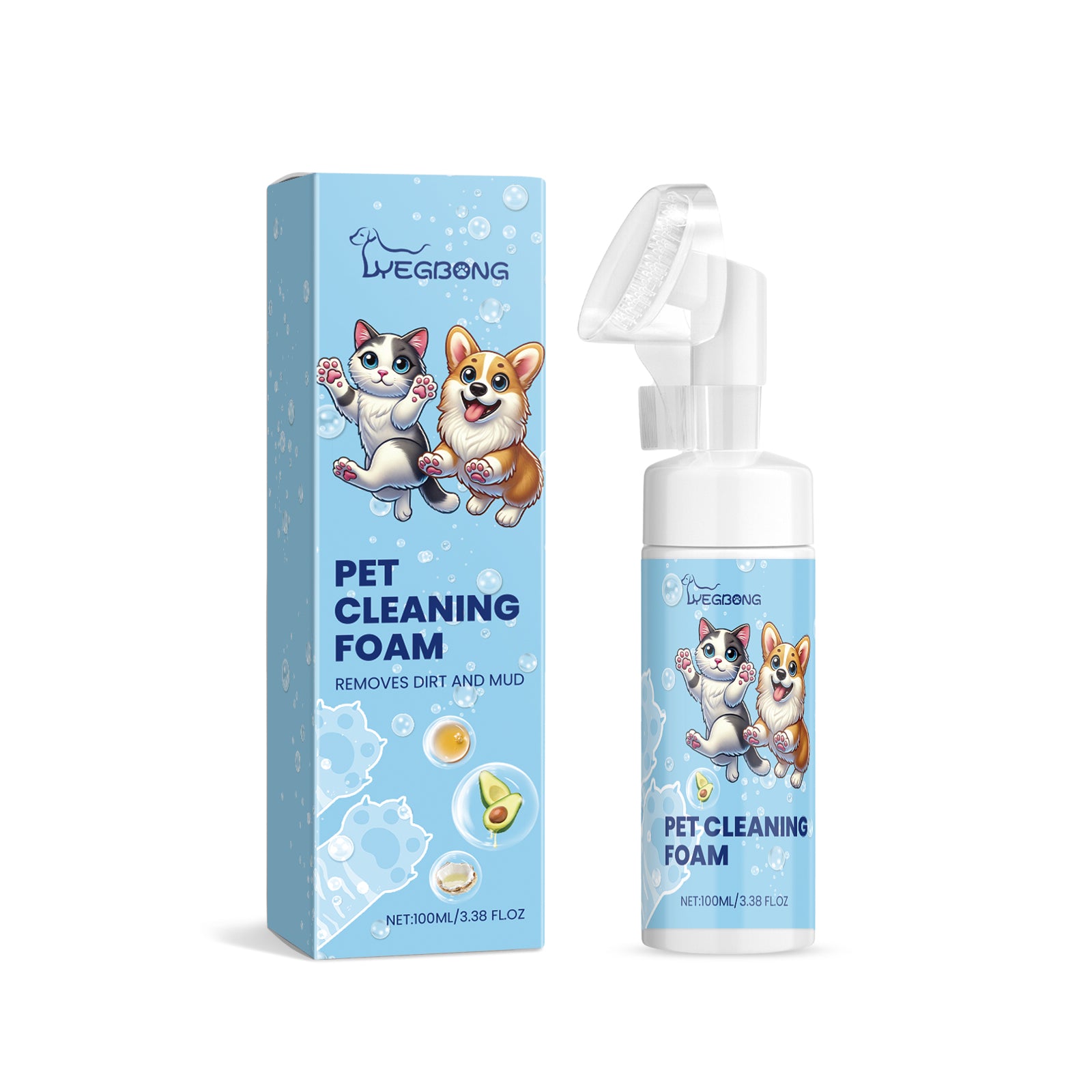 Yegbong Pet Paw Foam Cleaner Dog And Cat Foot Wash Soles And Pads Care Cleaner