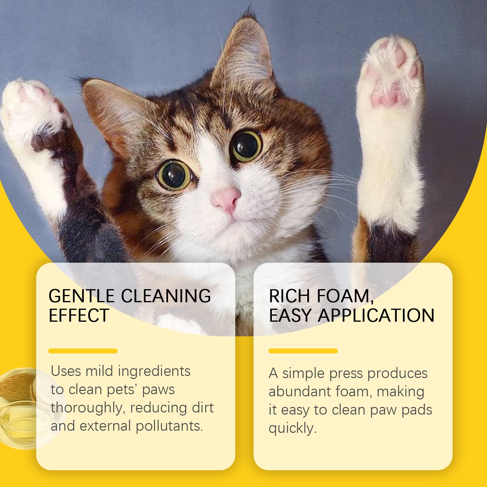 Yegbong Pet Foot Foam Cleanser Deep Cleaning Dog And Cat Foot Care Moisturizing