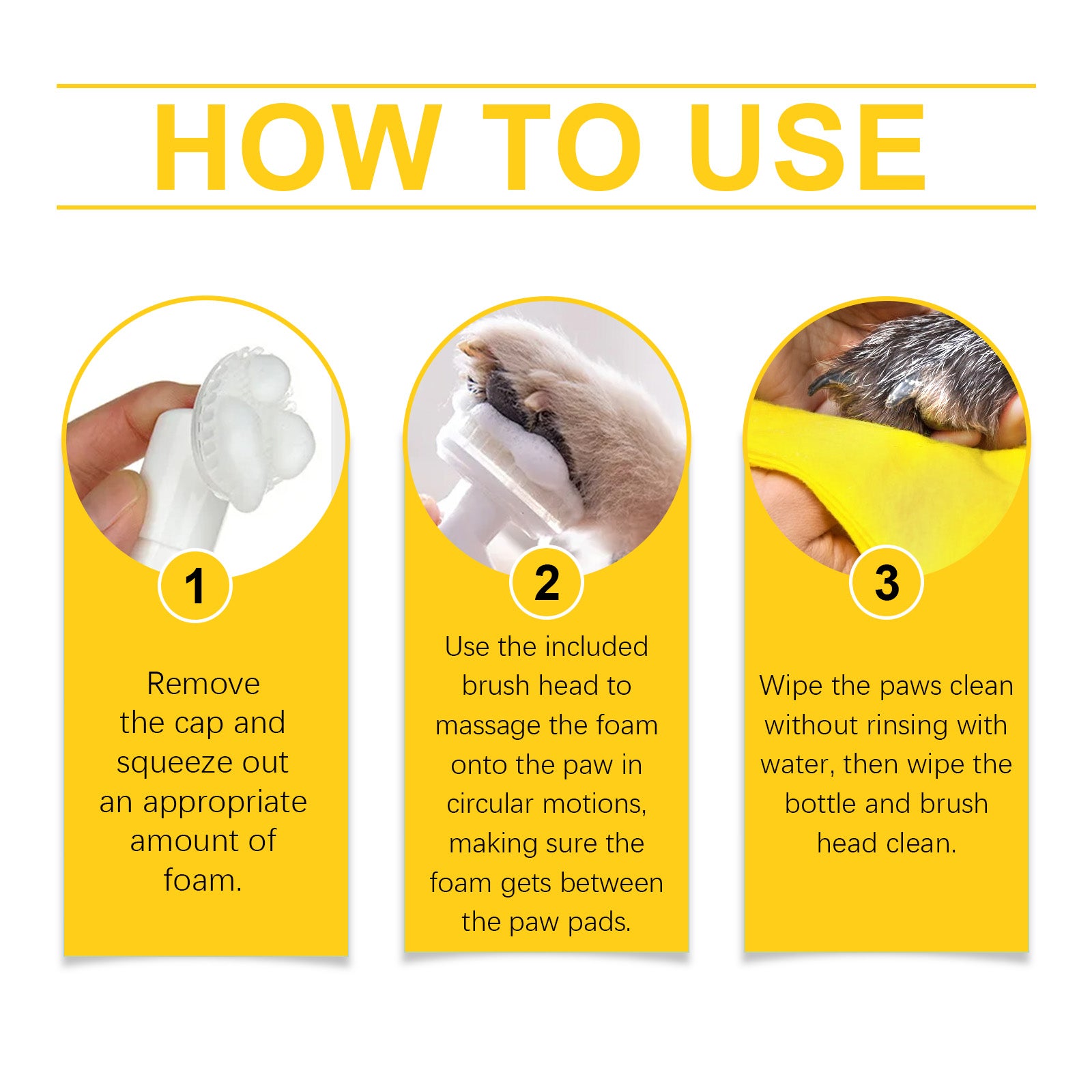 Yegbong Pet Foot Foam Cleanser Deep Cleaning Dog And Cat Foot Care Moisturizing