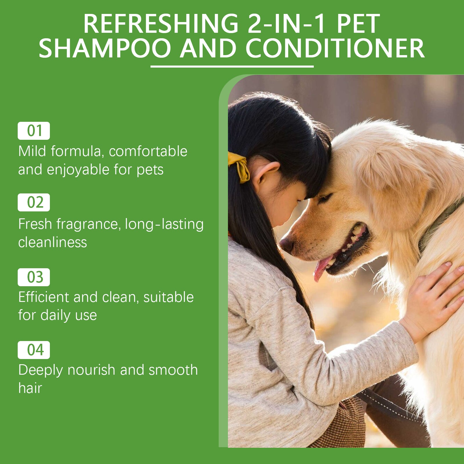 Yegbong Pet Wash & Care 2-In-1 Dog & Cat Stay Fragrant Body Wash Pet Hair Cleaning Body Wash