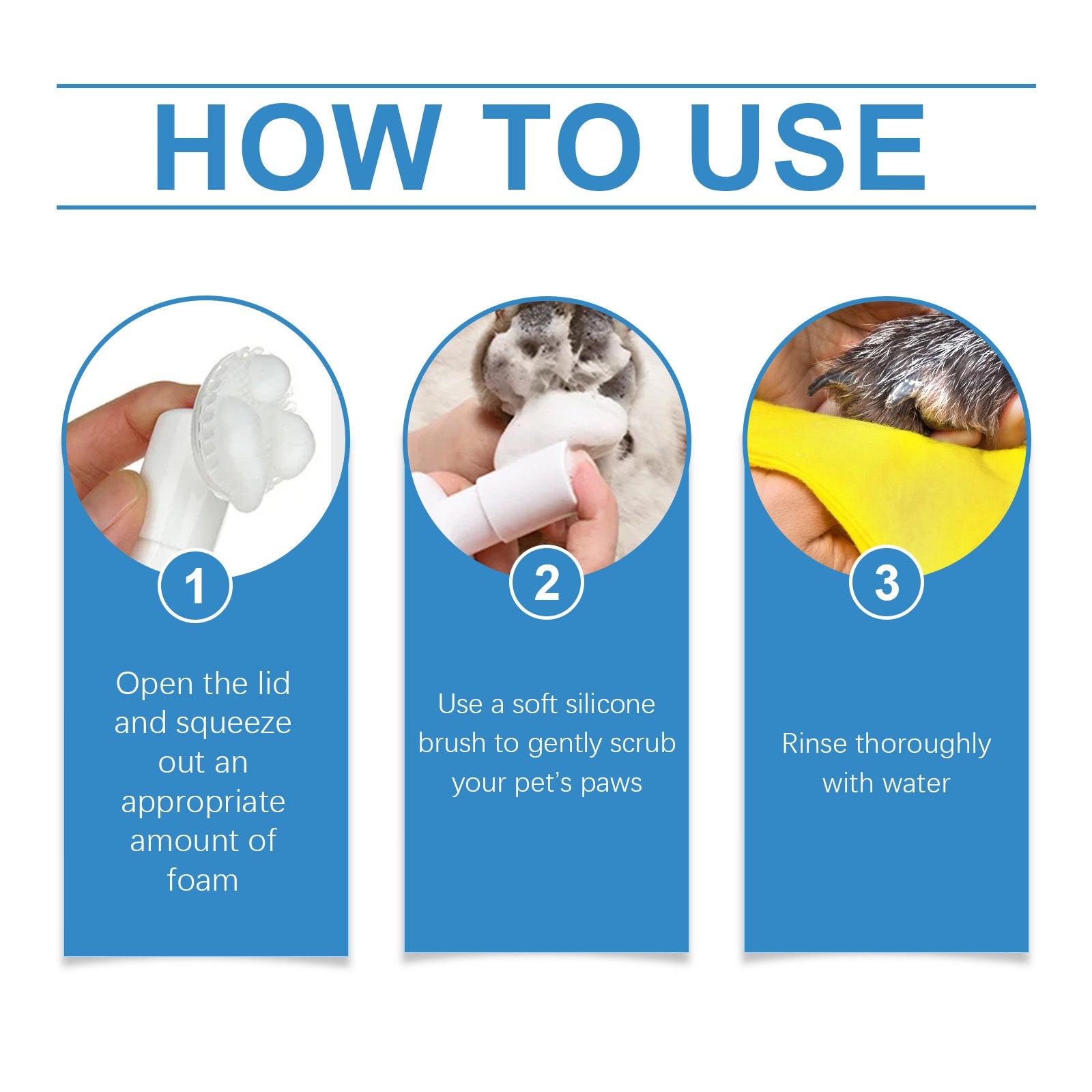 Yegbong Pet Foot Cleaner Dog And Cat Wash Paws Foot Cleaner Foot Care Foam