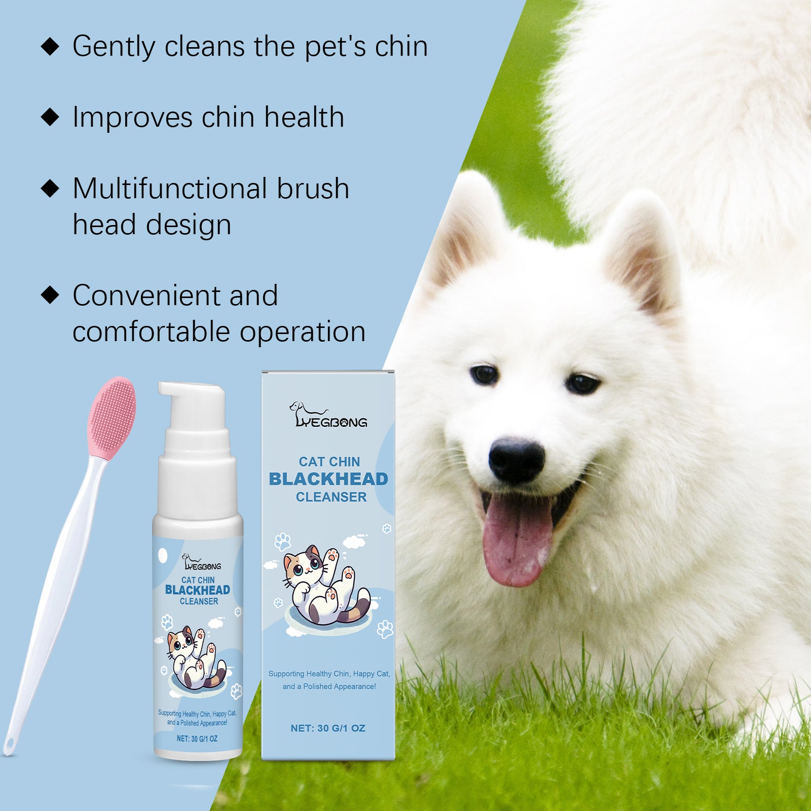 Yegbong Pet Oral Care Set Gentle Cleaning Decontamination Maintenance Cleaning Solution For Cats And Dogs