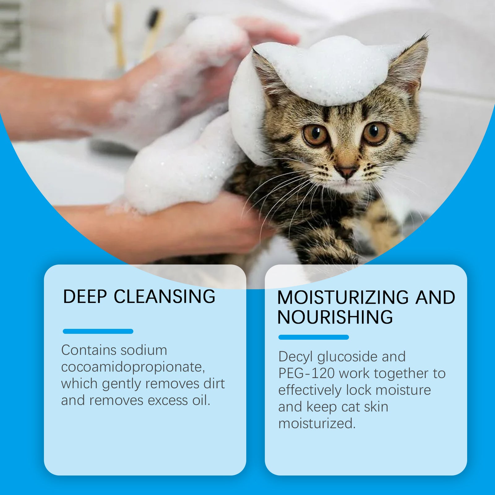 Yegbong Cat Cleaning Mousse With Kitty Cleaning Foam Pet Care Gentle Non-Irritating Cleaning Mousse