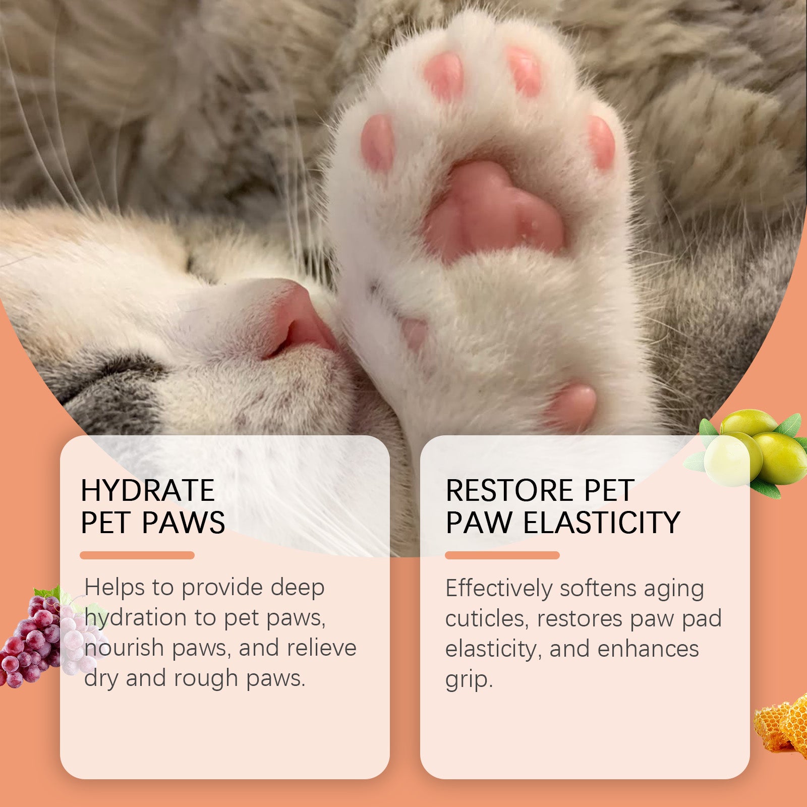 Yegbong Pet Anti-Crack Paw Care Cream, Pet Paw Moisturizing Care Anti-Crack Soft Foot Paw Care Cream