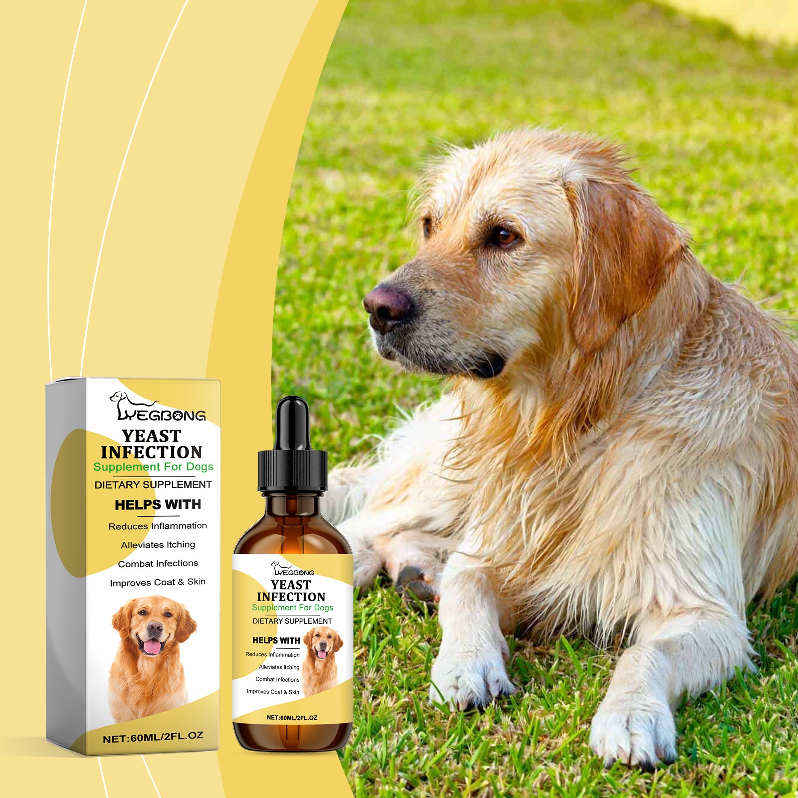 Yegbong Pet Herbal Supplement Herbal Yeast Supplement For Soothing Pet External Skin Care