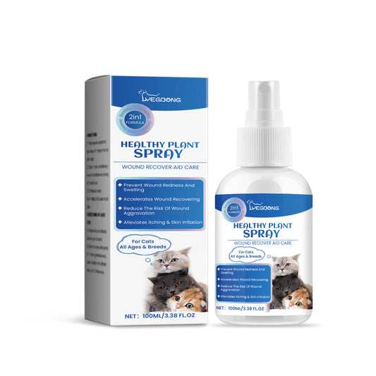 Yegbong Cat Skin Care Spray, Gentle Cleaning Care Pet Skin Discomfort Body Care