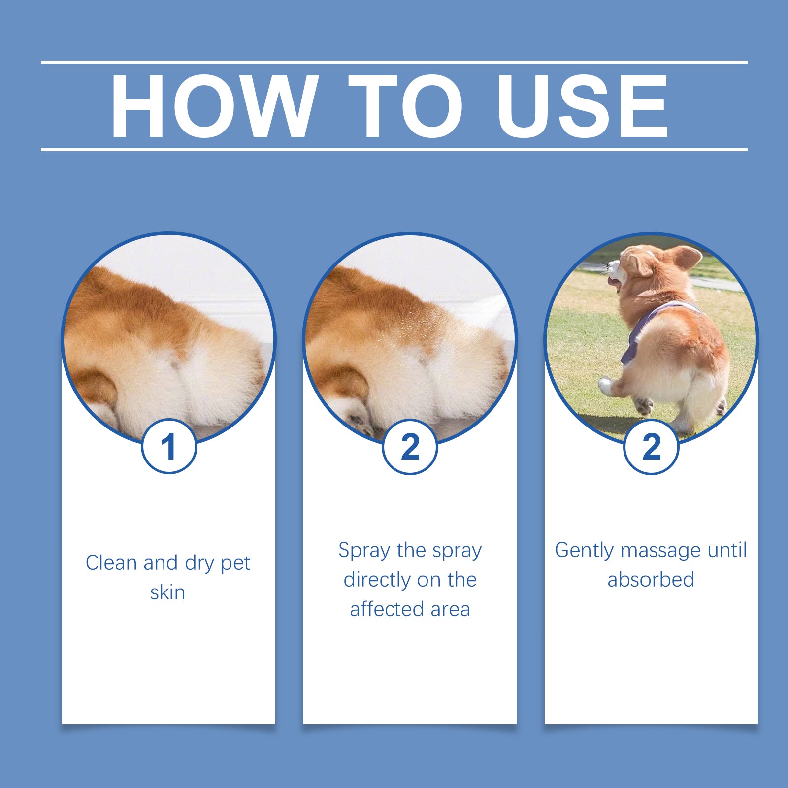 Yegbong Dog Anal Gland Odor Removal Spray, Mild Ingredients Fresh Clean Odor Removal After Potting Care