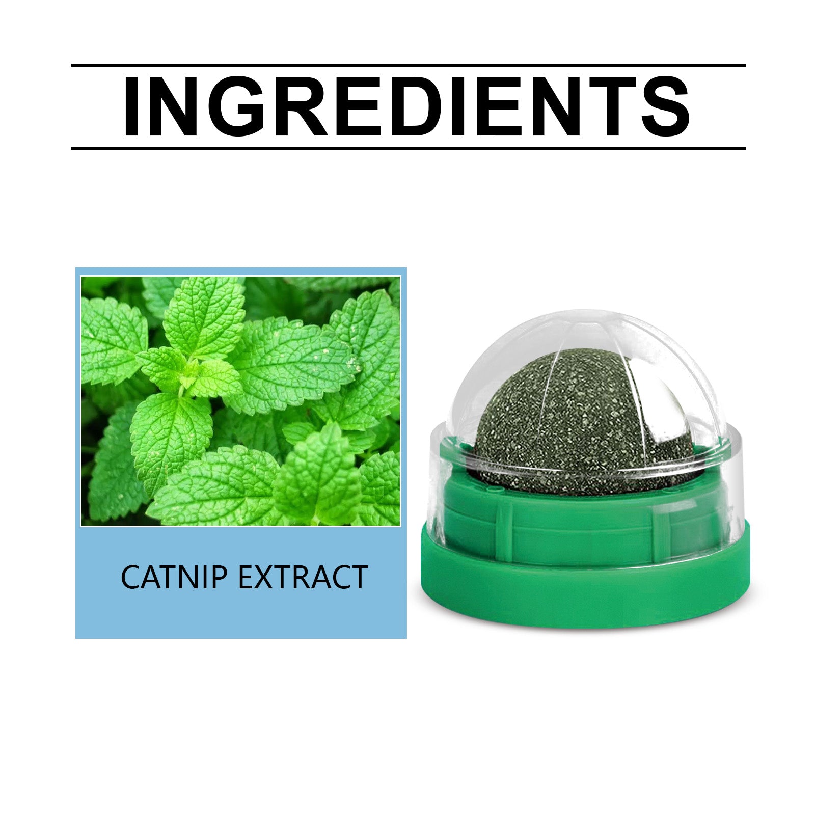 Yegbong Mint-Flavored Rotating Cat Ball Toy Chew Toy Tooth Cleaning Care Rotating Mint Ball