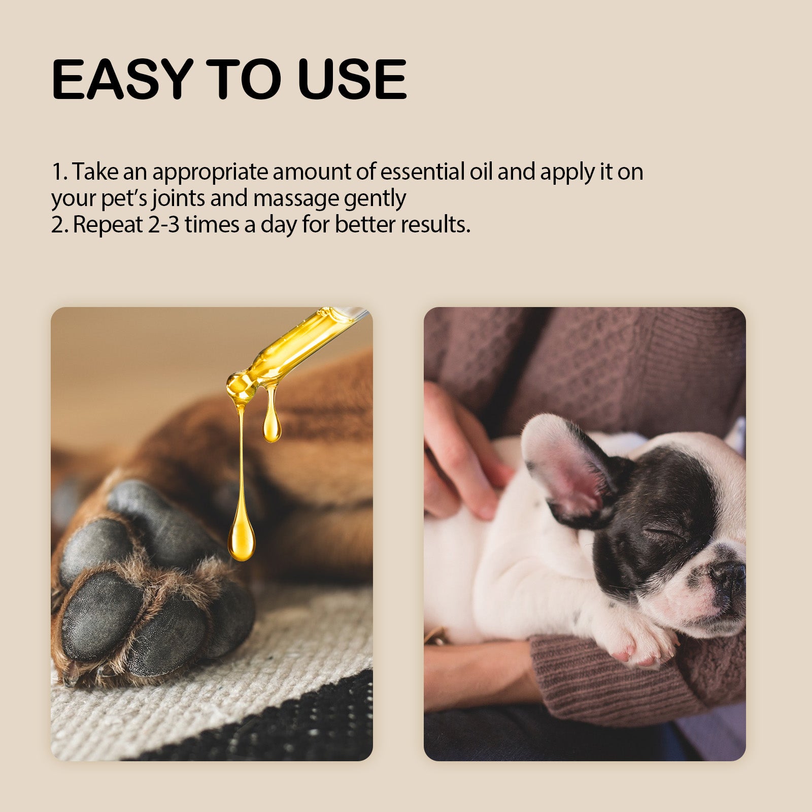Yegbong Pet Care Oil, Relieve The Pain Of Pet Bones And Joints Body Muscle Care Essential Oil