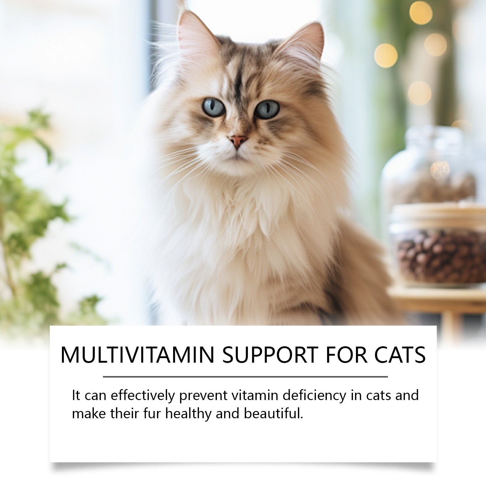 Yegbong Pet Cat Multivitamin Tablets, Cats Supplement Vitamin Micronutrient Nutritional Supplements