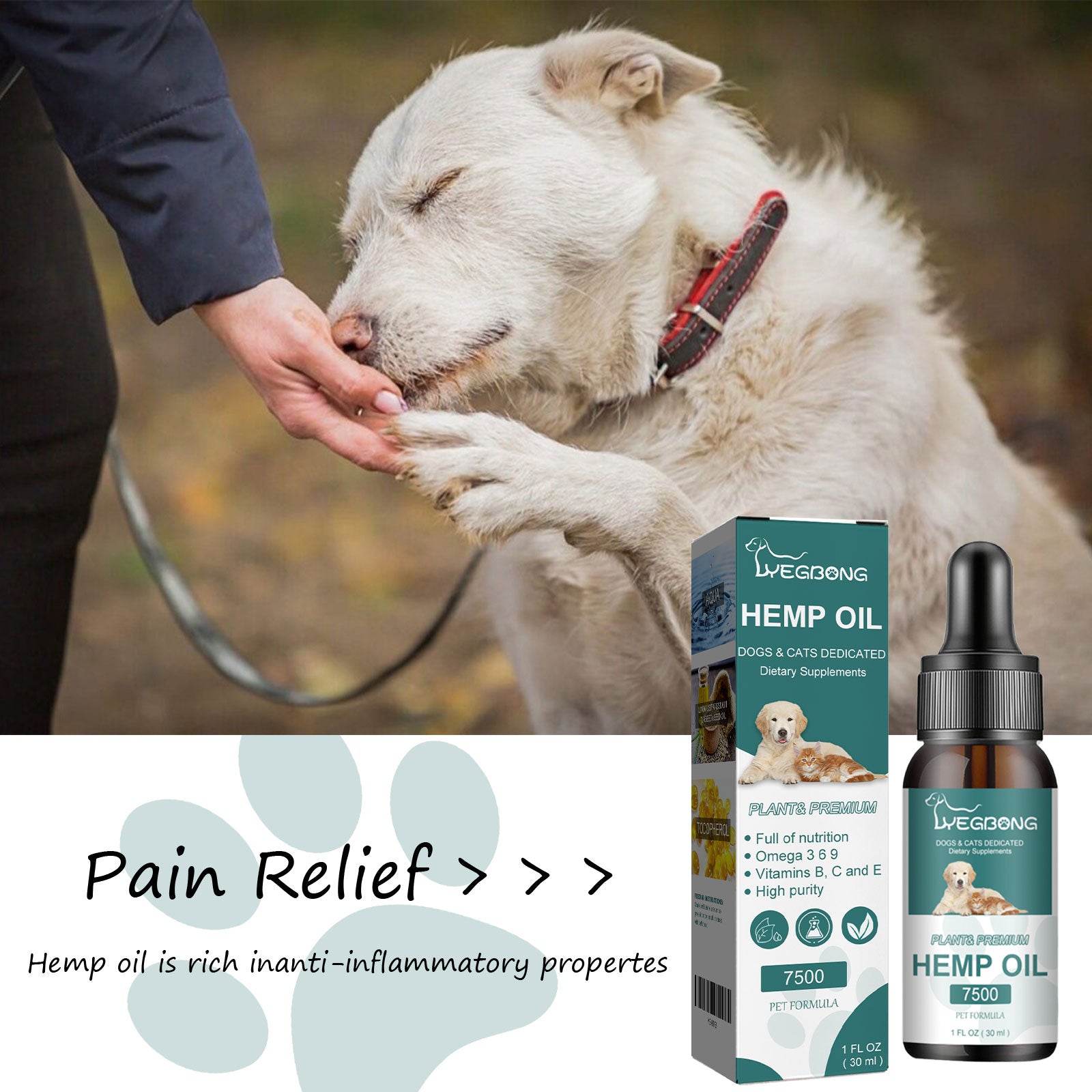 Yegbong Pet Care Oil Pet Cat And Dog Body Care Topical Moisturizing Massage Repair Essential Oil