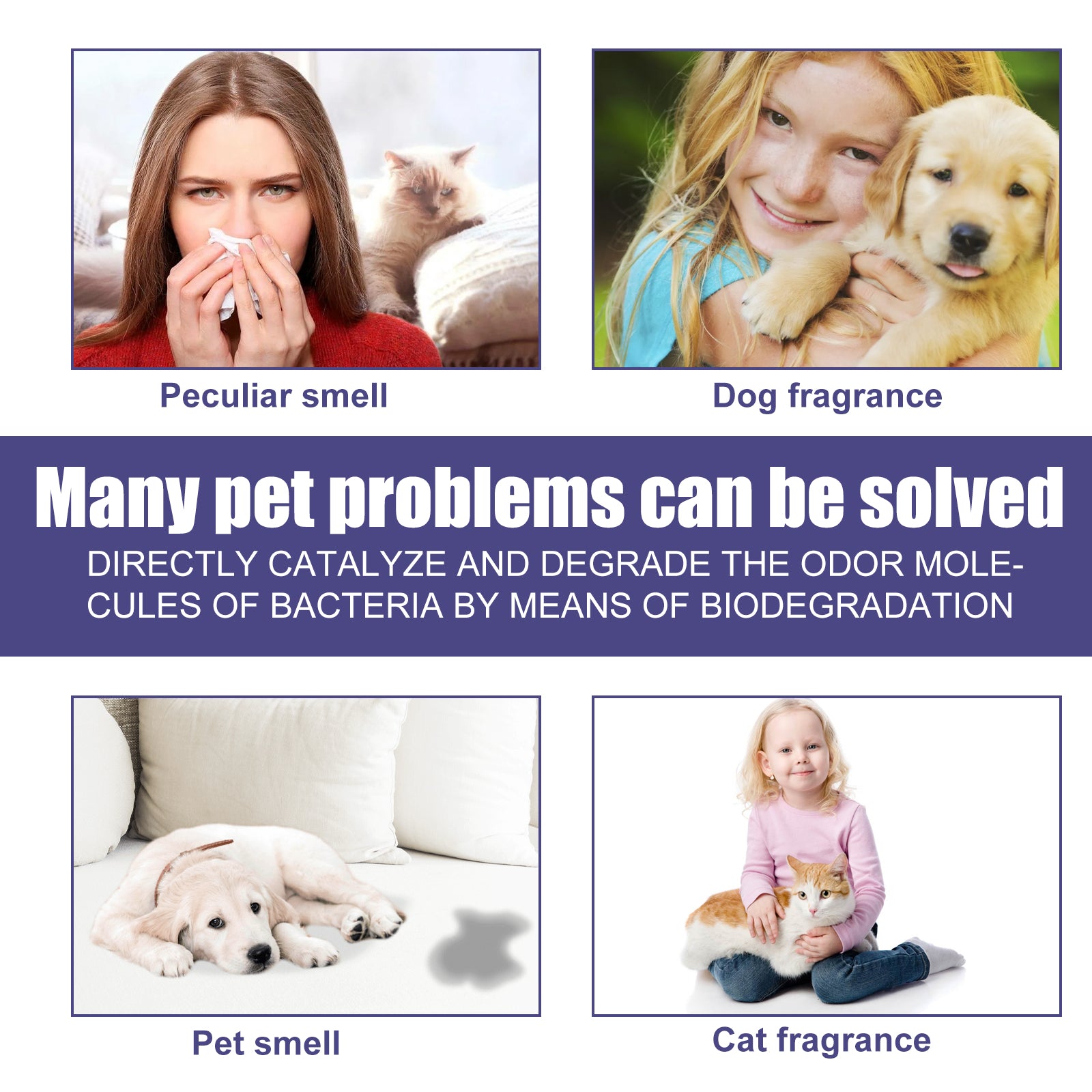 Yegbong Pet Deodorant Spray To Remove Odors, Dogs And Cats To Remove Urine Odor Body Odor Feces Smell Clean Air