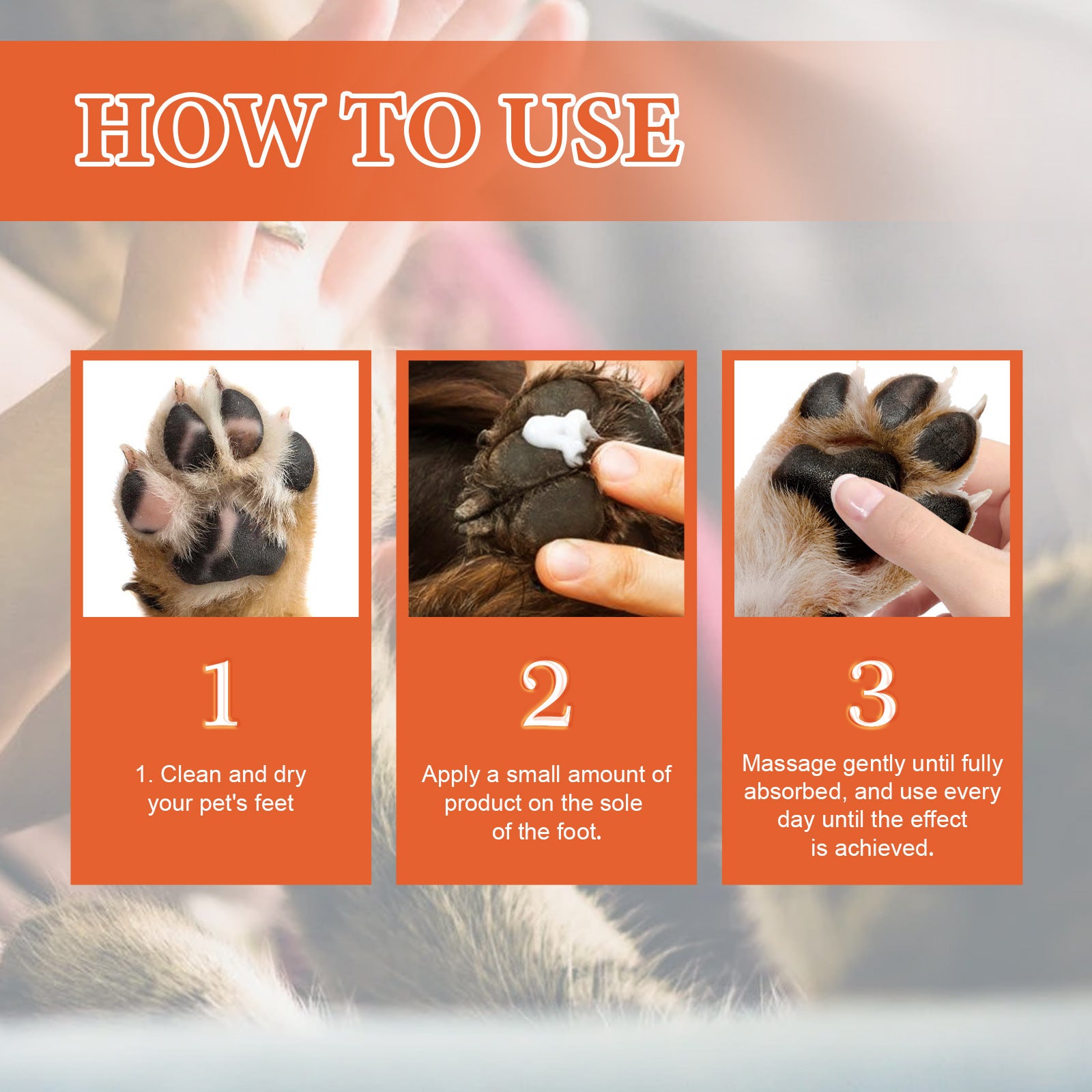 Yegbong Pet Foot Care Cream For Animals, Cats, Dogs And Paws Foot Care Cream For Soles And Pads