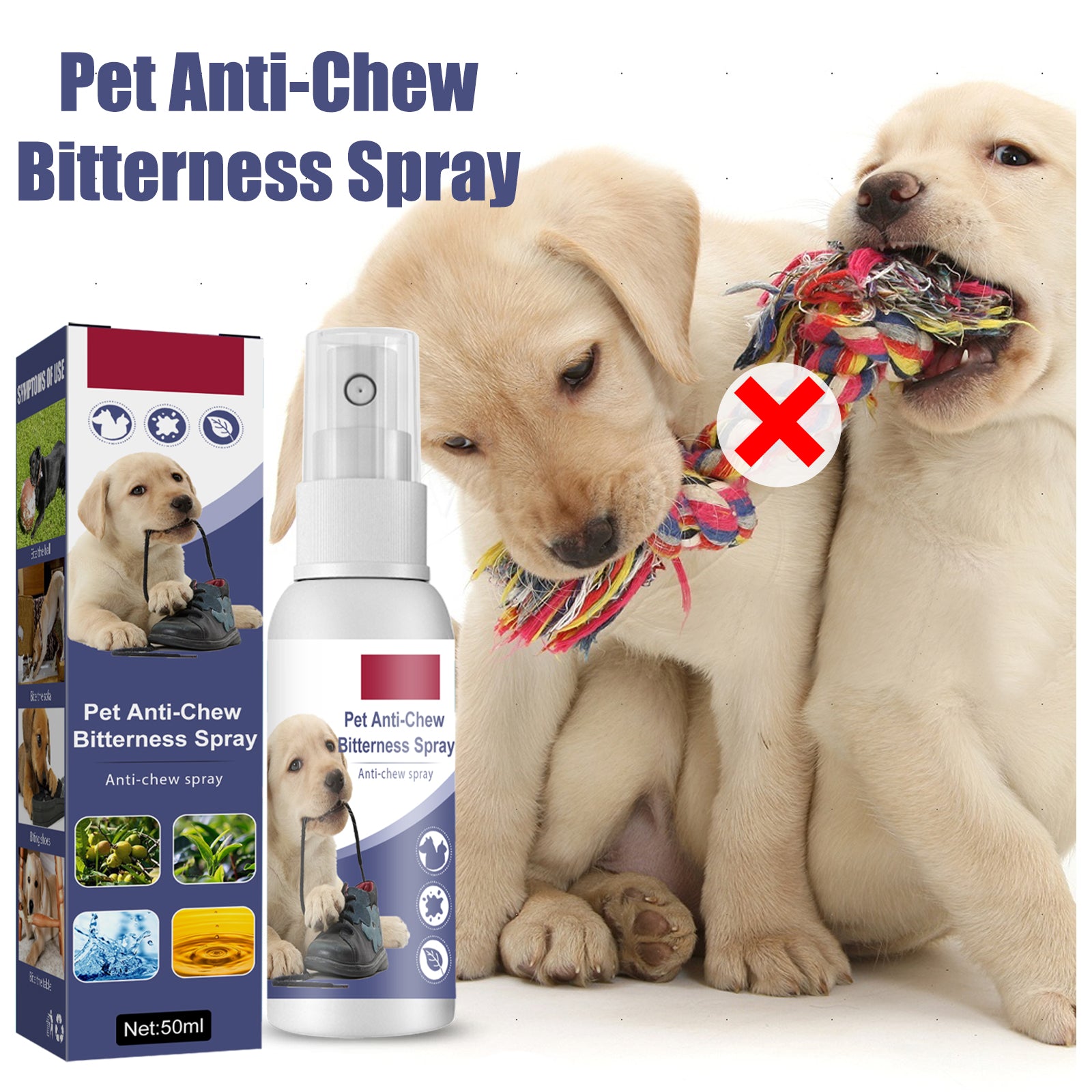 Yegbong Pet Bitter Anti-Biting Spray, Prevent Dogs Chewing Table And Chair Legs, Scratching Sofa Spray