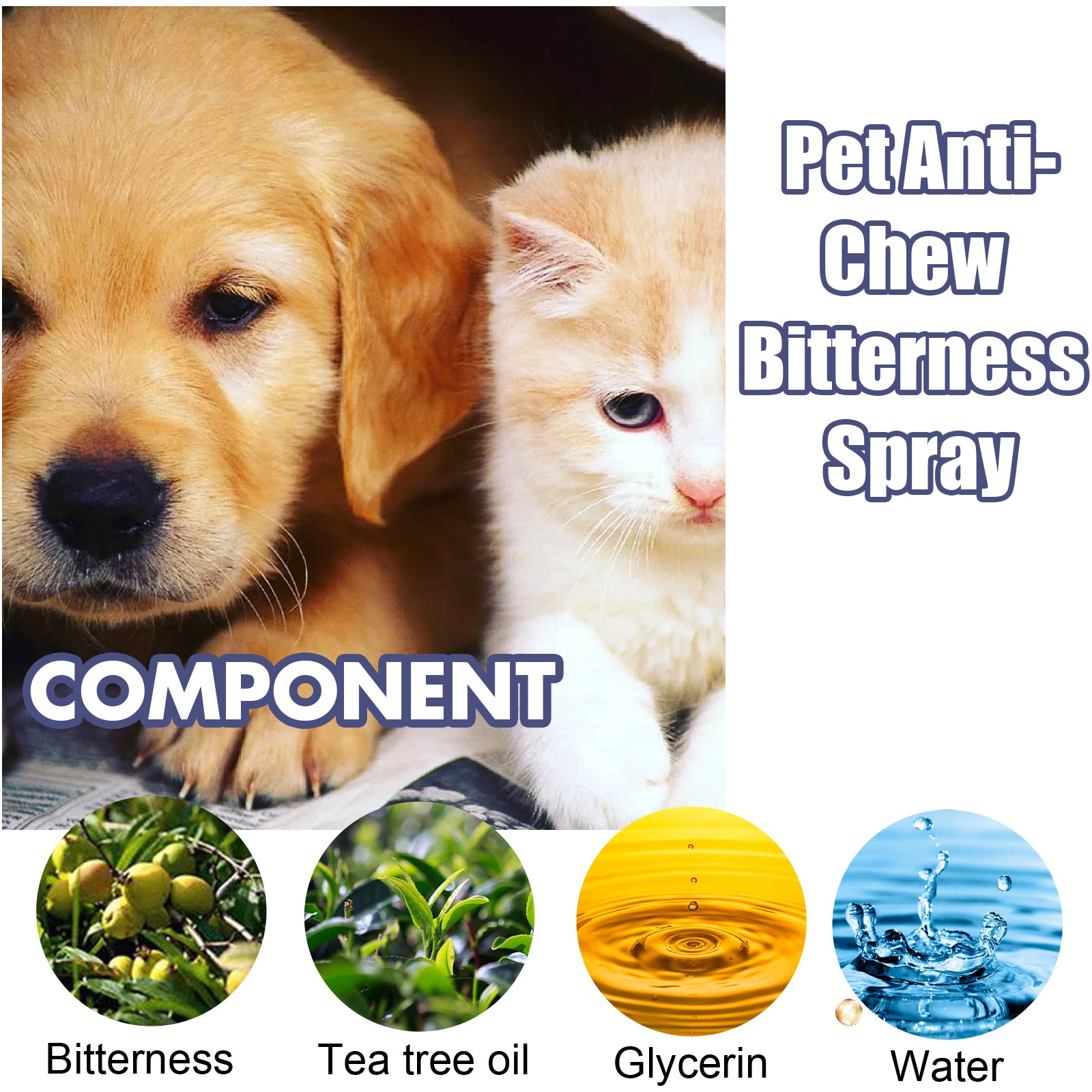 Yegbong Pet Bitter Anti-Biting Spray, Prevent Dogs Chewing Table And Chair Legs, Scratching Sofa Spray