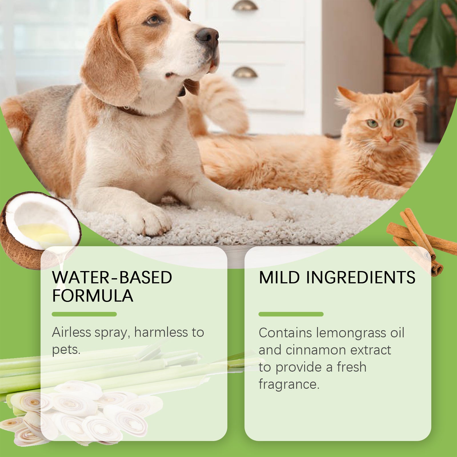 Yegbong Pet Odor Spray, Indoor Pet Area Odor Cleaning And Fragrance Lasting Guardian Refreshing Spray