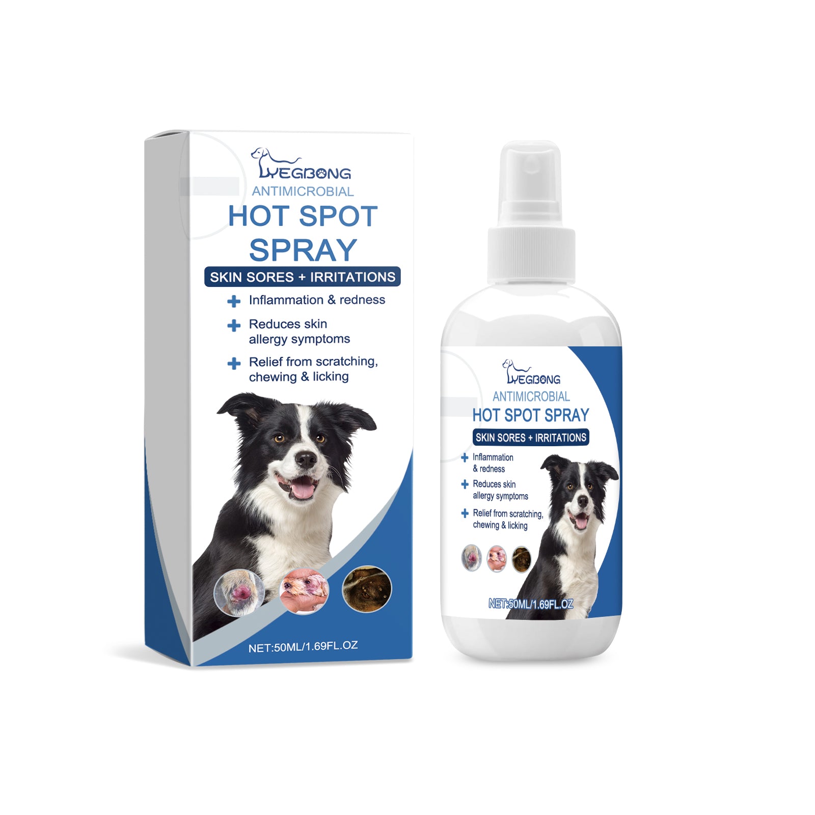 Yegbong Pet Fur Care Spray Pet cat and dog fur gentle cleaning care fur Bright shine