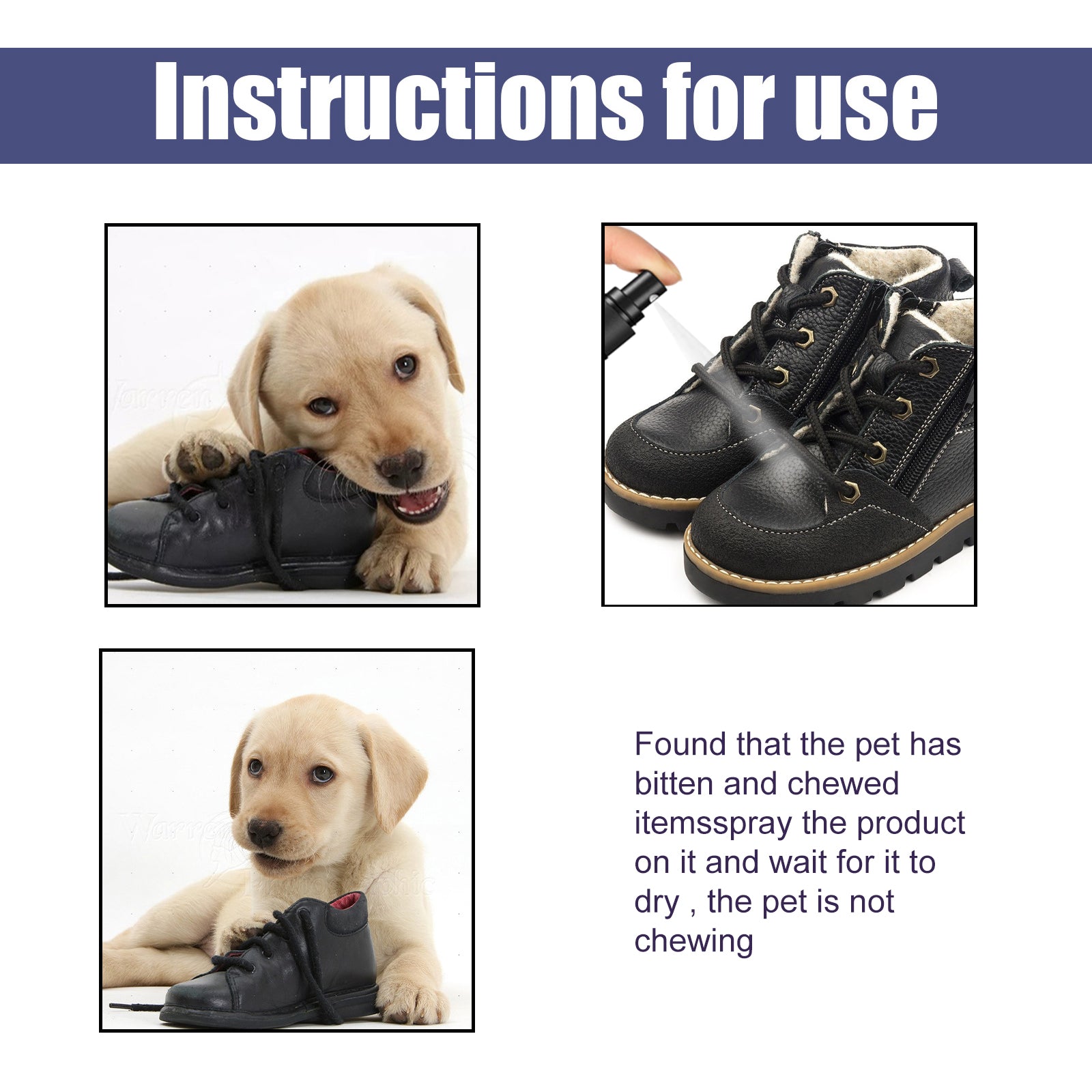 Yegbong Anti-Chewing Bitter Spray For Pets, Prevent Dogs Tearing Apart Homes Scratching And Biting Long-Lasting Indoor Repellent Spray