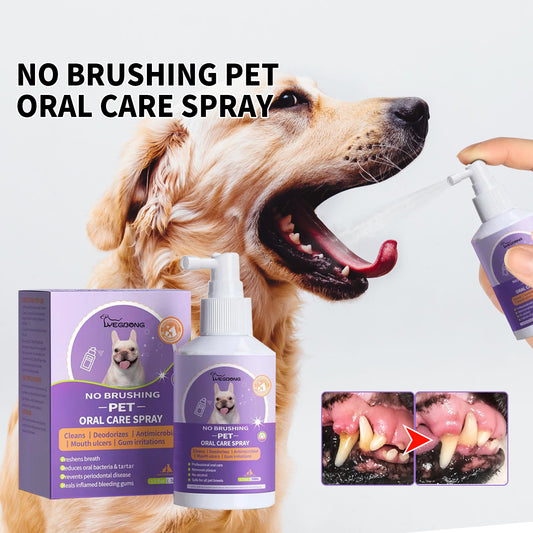 Yegbong Dog And Cat Tooth Cleaning Spray, Pet Mouth Cleaning Breath Fresh Deodorizing Cleaning Spray