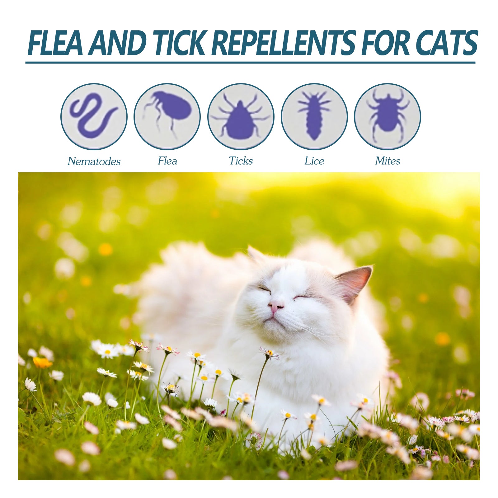 Yegbong Pet Anti-Flea Tick Agent, External Deworming Skin Cleaning Tick Drops For Cats And Dogs