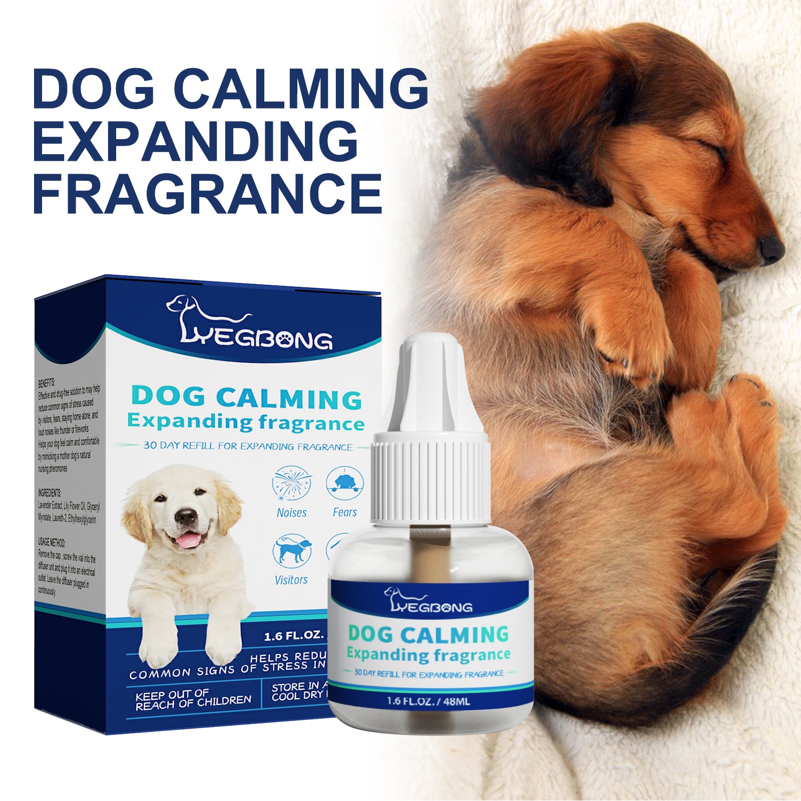 Yegbong Pet Emotional Care Solution, Relieve Cats And Dogs Anxiety Fretful Comfortable And Calm Care Liquid