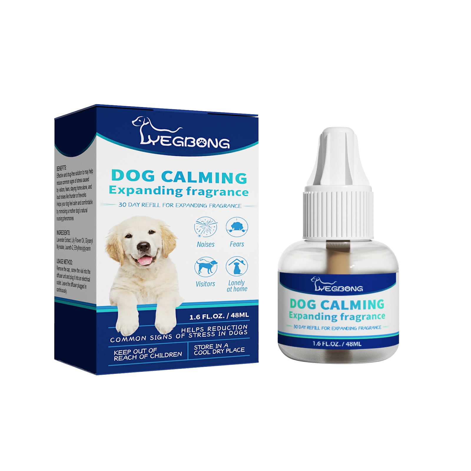 Yegbong Pet Emotional Care Solution, Relieve Cats And Dogs Anxiety Fretful Comfortable And Calm Care Liquid