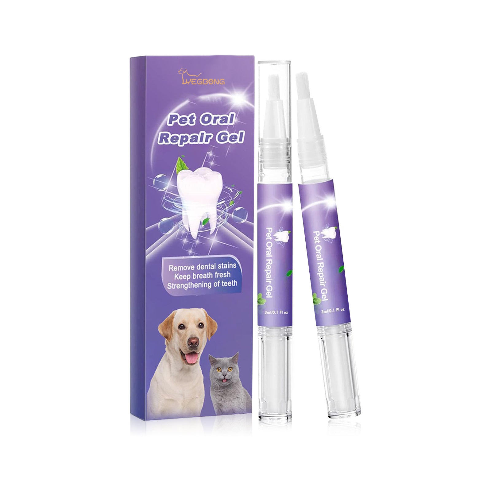 Yegbong Pet Oral Repair Gel, Deep Cleaning Dog And Cat Tooth Stains Oral Cleaning Care
