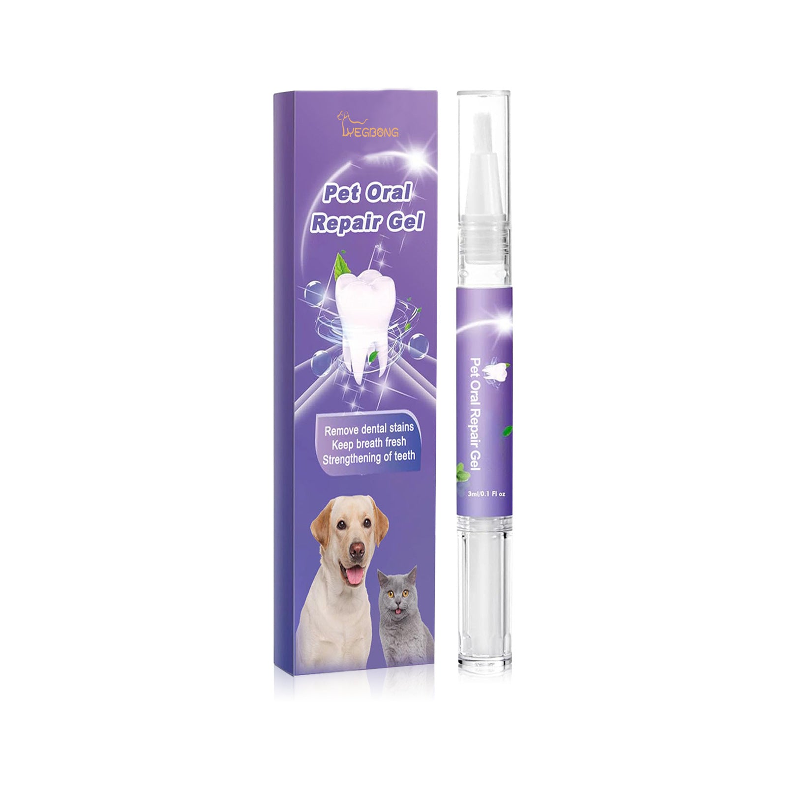 Yegbong Pet Oral Repair Gel, Deep Cleaning Dog And Cat Tooth Stains Oral Cleaning Care