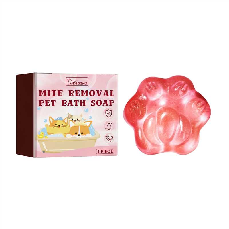 Yegbong Pet Soap, Relieve Itchy Skin For Cats And Dogs, Smooth Hair Care, Anti-Mite Cleaning Soap For Pets