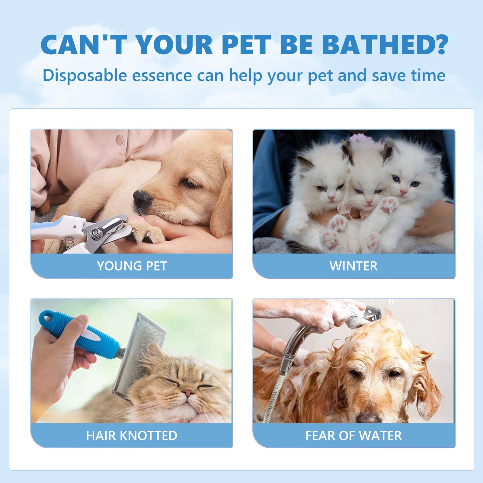 Yegbong Pet Leave-In Serum Water Free Deodorization For Cats And Dogs Clean And Supple Hair Retention Care