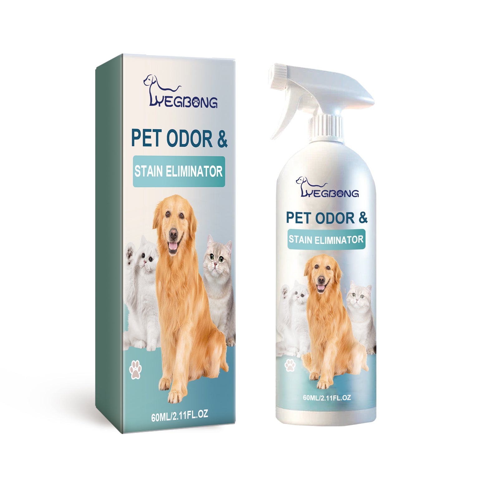Yegbong Pet Odor & Stain Eliminator, Clean Dog And Cat Body Odor Feces Odor Removal Indoor Fresh Deodorizer