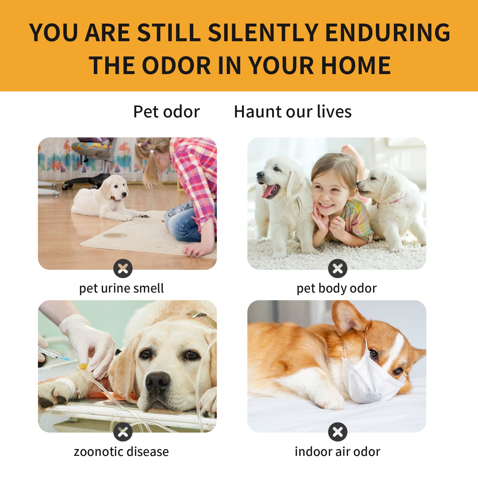 Yegbong Pet Fabric Deodorizer Spray, Fresh Air Clean Pet Odors Indoor Air Fresh Long-Lasting Deodorant