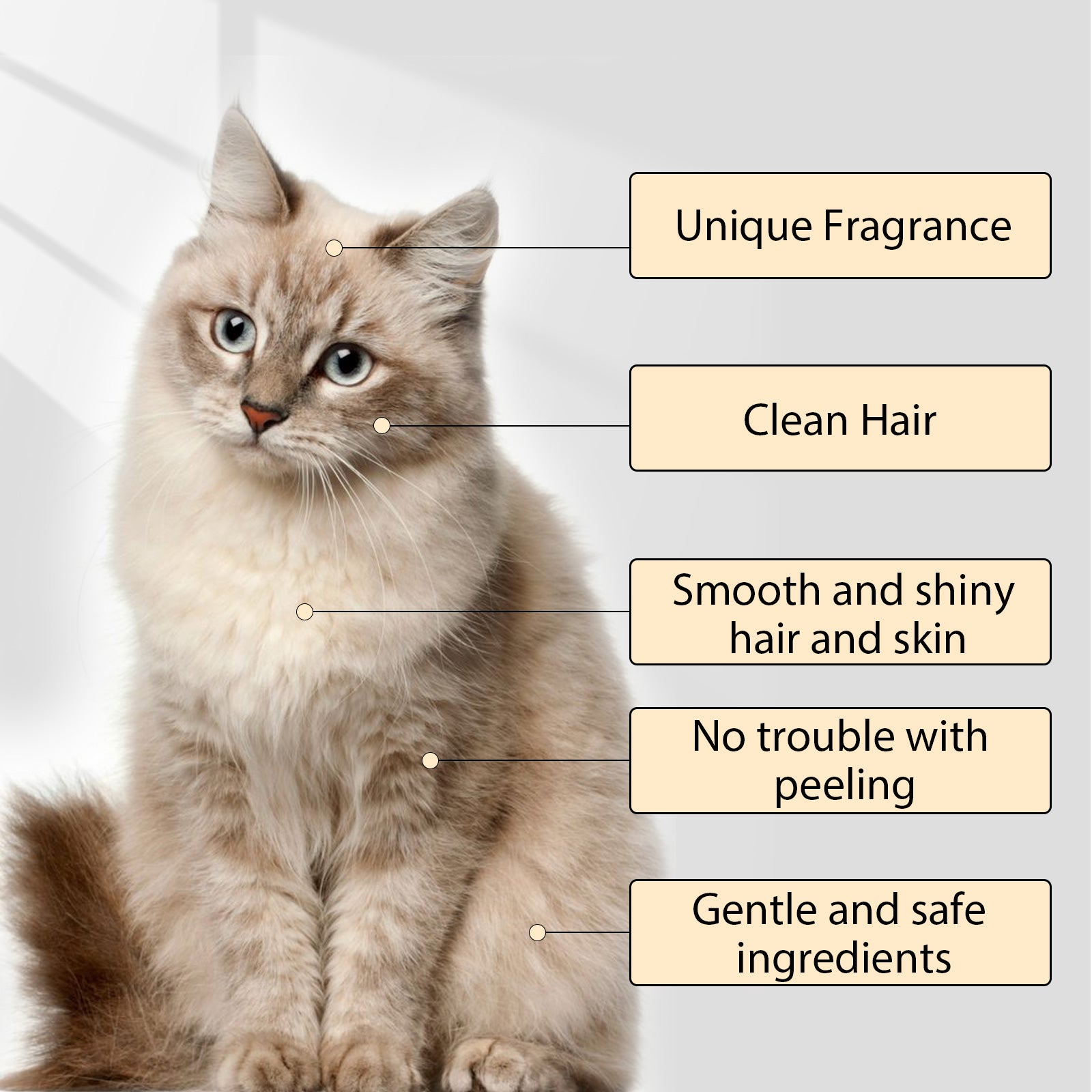 Yegbong Pet Shampoo, Gentle Cleansing Of Pet Cat And Dog Hair With Smooth Unknotted Shampoo