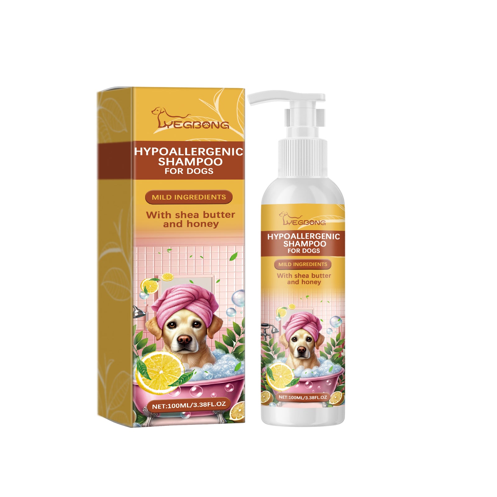 Yegbong Shampoo For Dogs Gentle Cleansing Shampoo For Dog Hair Moist, Smooth And Tangle-Free