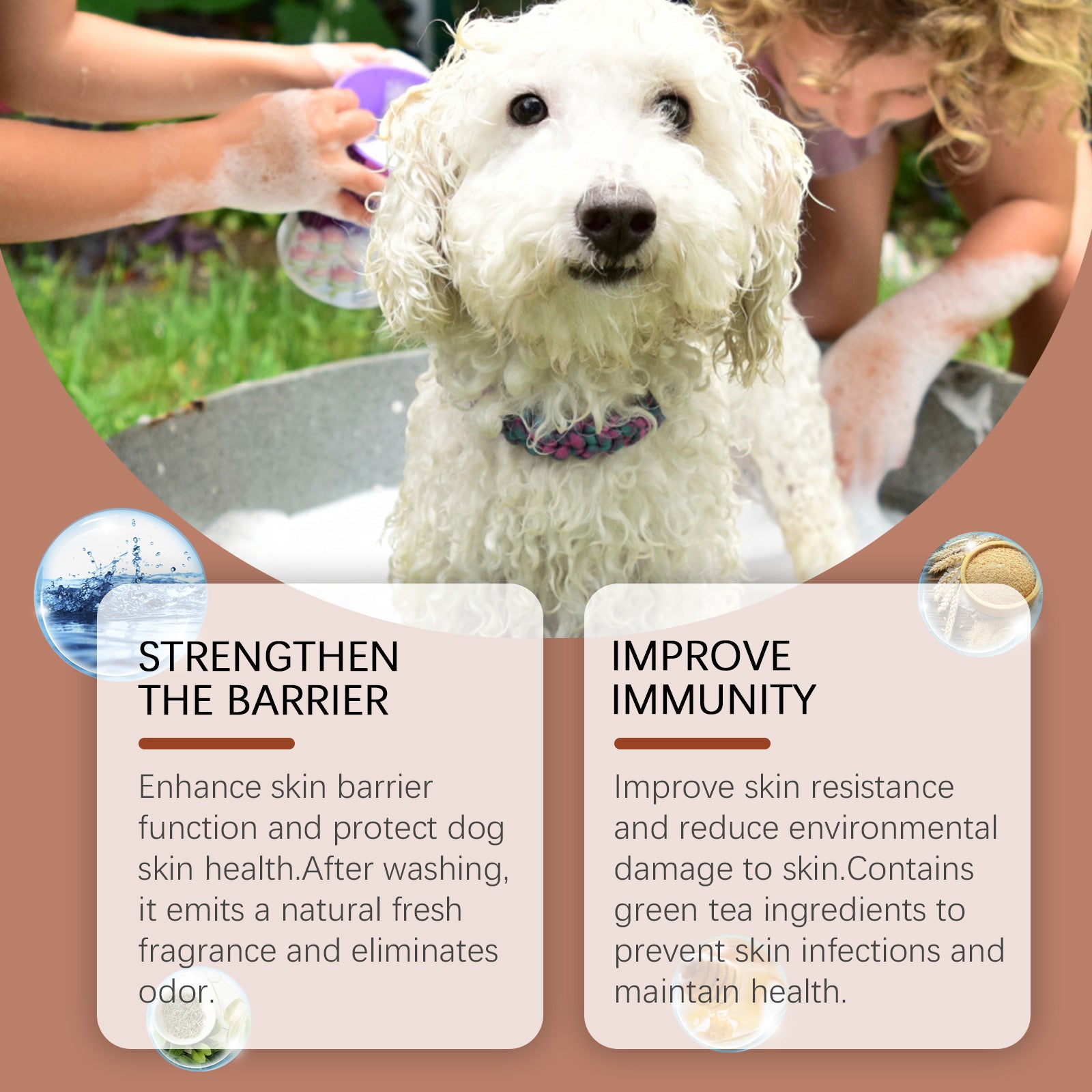 Yegbong Shampoo For Dogs Gentle Cleansing Shampoo For Dog Hair Moist, Smooth And Tangle-Free
