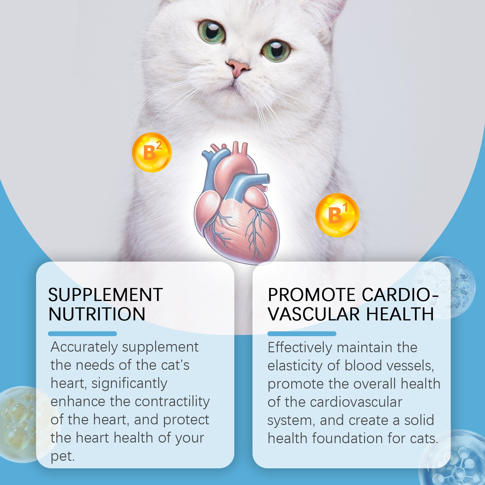 Yegbong Cats Protect Health And Vitality With Coenzyme Tablets Coenzyme Q10 For Cats To Absorb Nutritional Supplements
