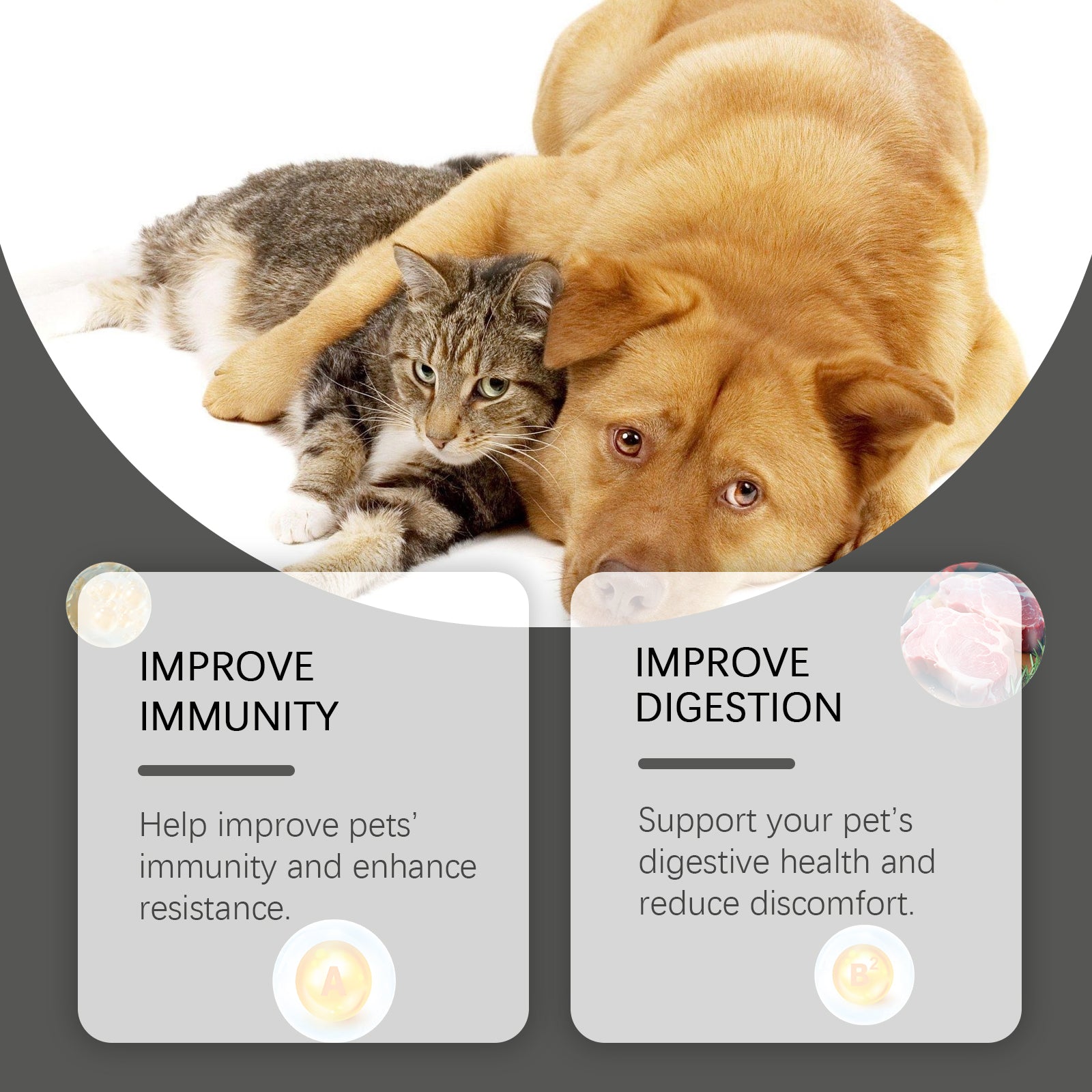 Yegbong Cats And Dogs General Compound Probiotic Tablets, Pets Absorb Nutrition Supplement Tablets Dog And Cat Nutrition