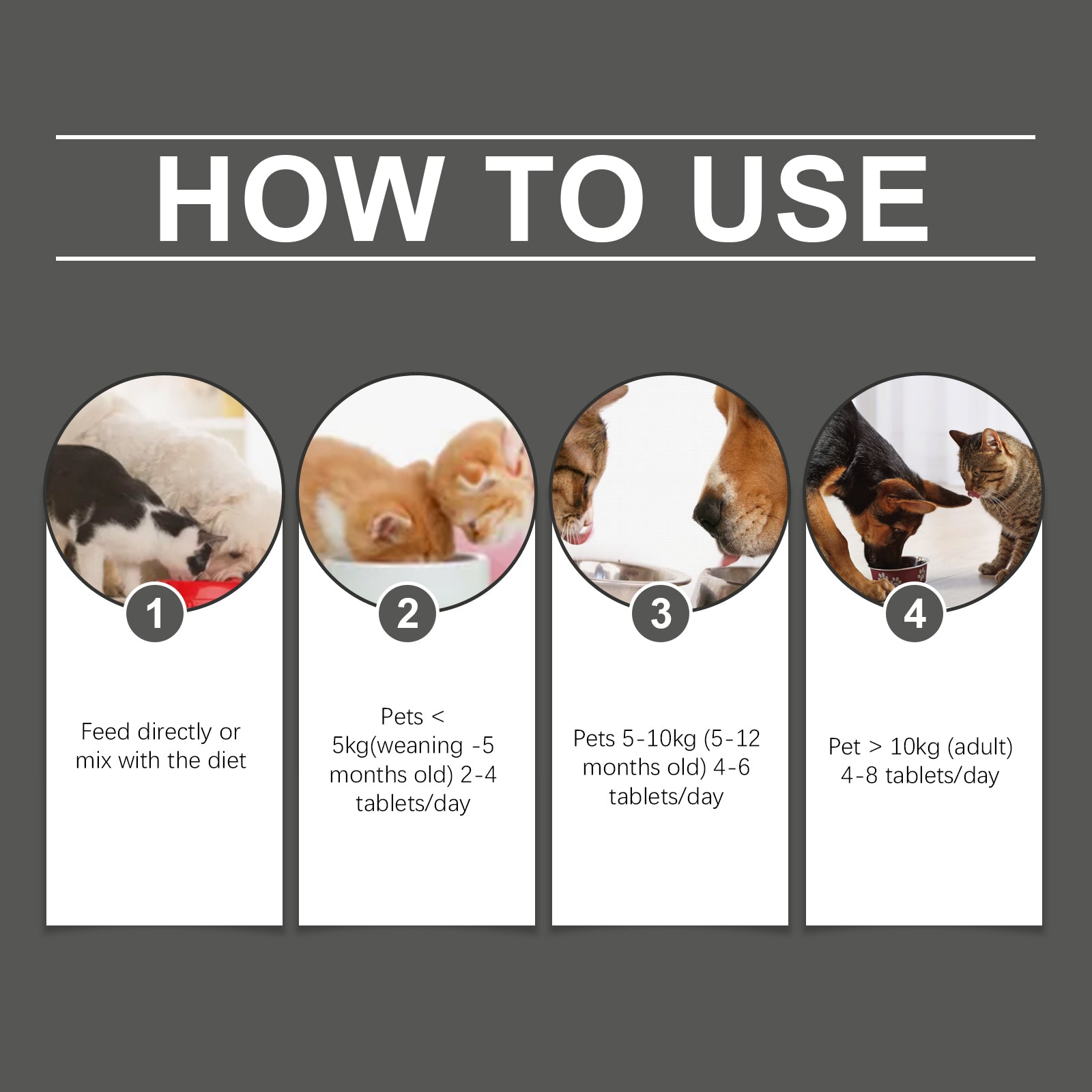 Yegbong Cats And Dogs General Compound Probiotic Tablets, Pets Absorb Nutrition Supplement Tablets Dog And Cat Nutrition