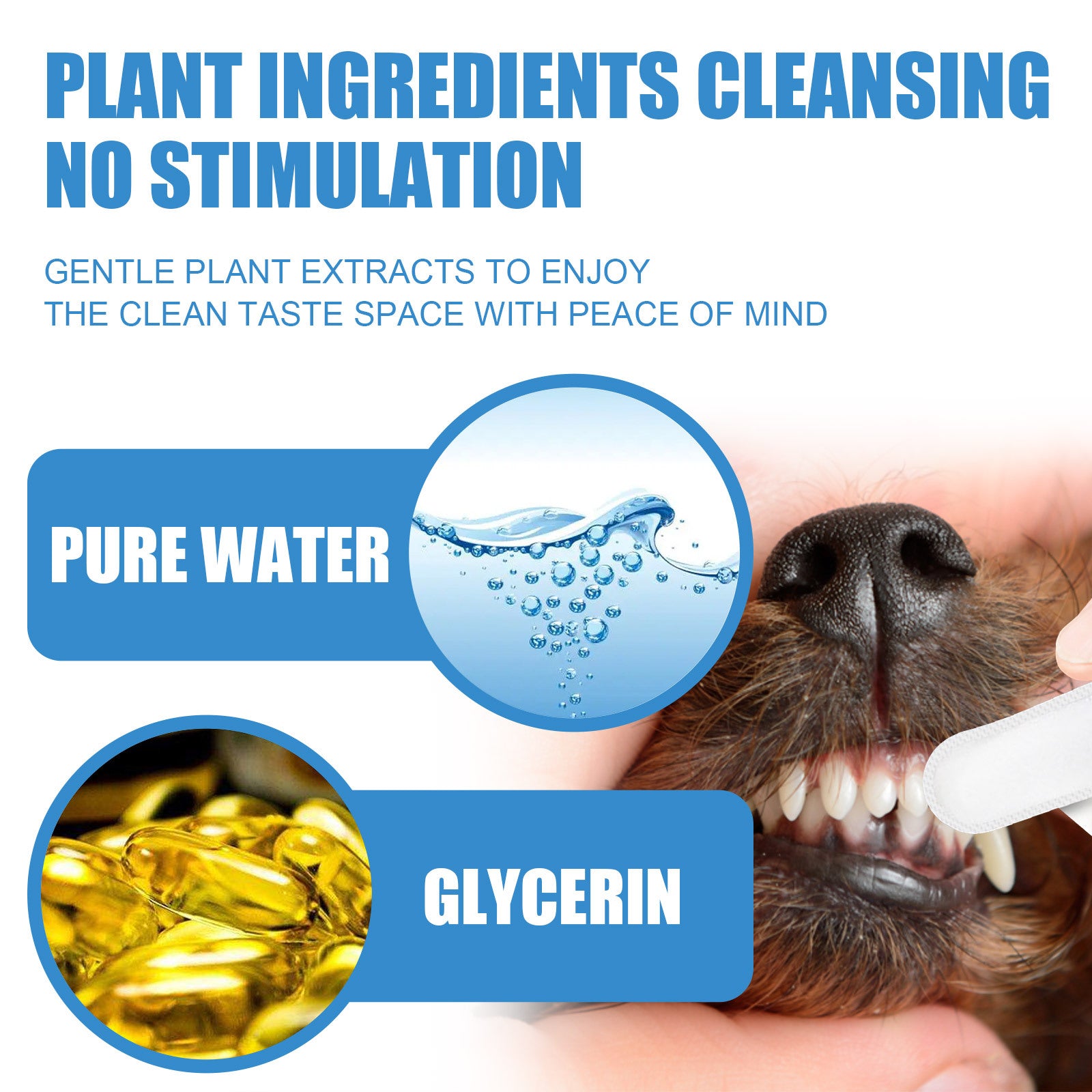 Yegbong Pet Dental Finger Wipes, Bad Breath Tartar Teeth Yellow Dog Clean Mouth Care Finger Cover